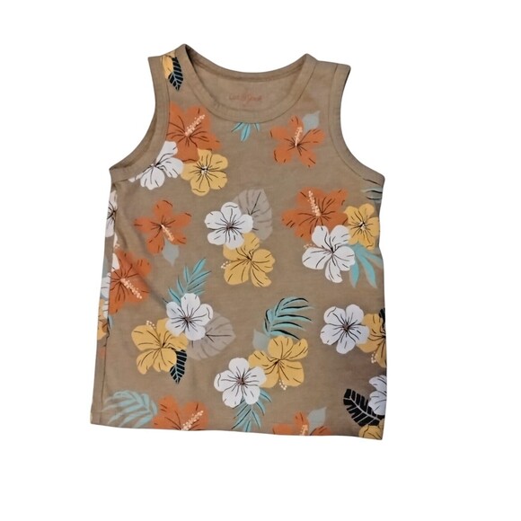 Cat And Jack Two Piece Stretch Skinny Jeans Size 4T Hawaiian Tank 3T - Picture 5 of 7